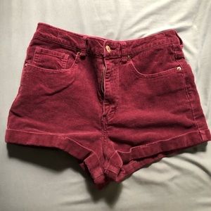 F21 Corduroy High-waisted shorts